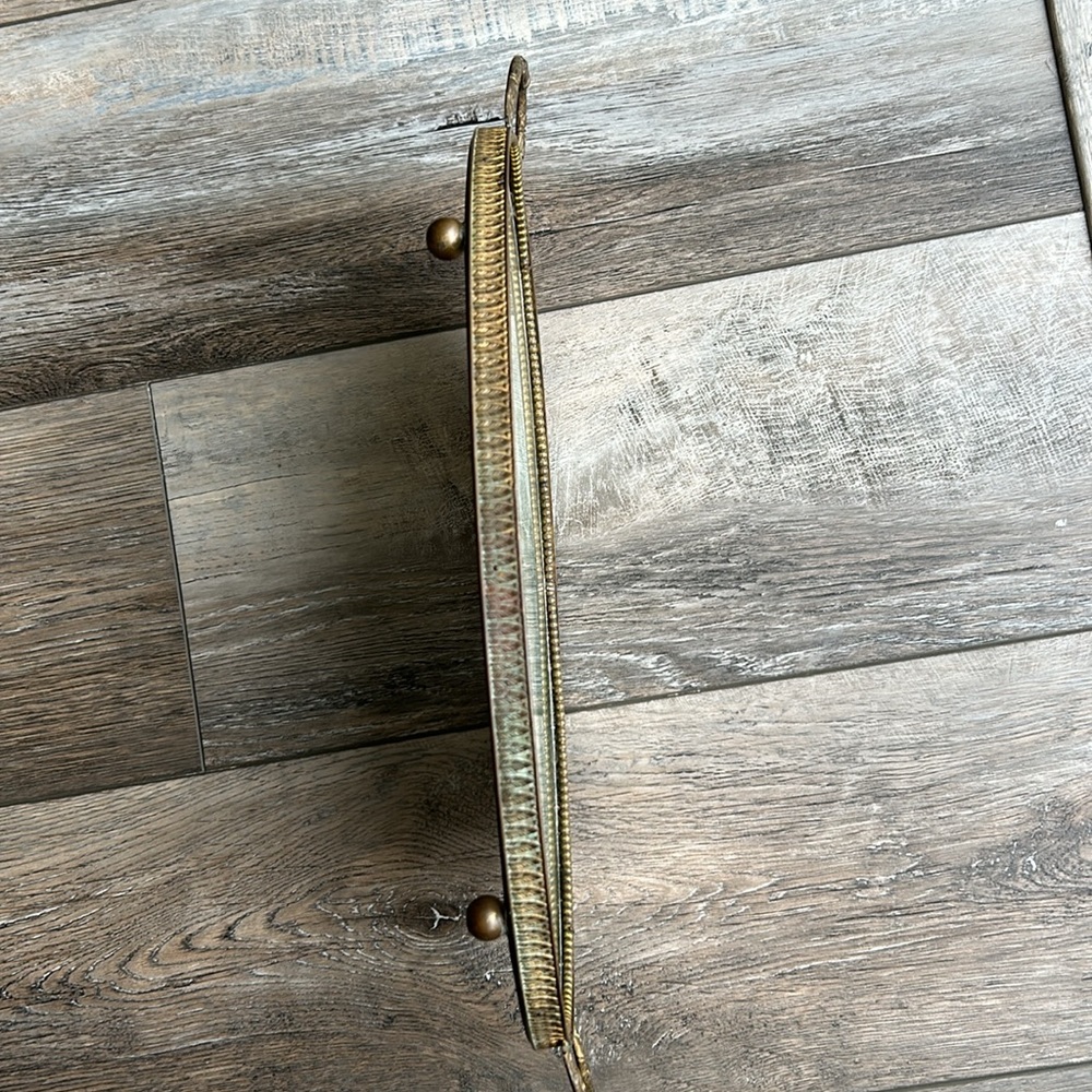 Vintage Glass Brass Perfume Tray - Picture 3 of 10